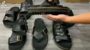 dép quai ngang doctor martens thái lan da bò cao cấp đế cao 5cm full hộp DR4