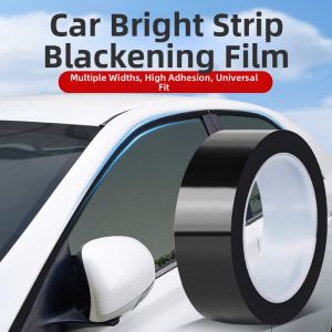 OLLIESTO | Piano Black Chrome Stripe Car Wrapping Decal