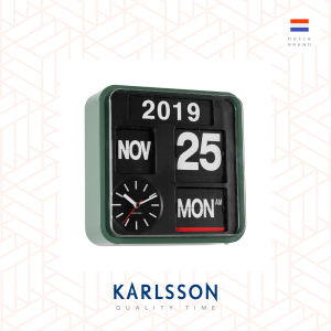 Karlsson 24.5cm Flip wall/table clock Green/Black  [Ready Stock] Flip Clock Table clock Modern Luxury for Living Room Home Decor