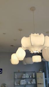 Japanese Fabric Pendant Light Lantern Wabi Sabi Light Vintage Chandelier Ceiling Light Decorative Teahouse/restaurant/cafe