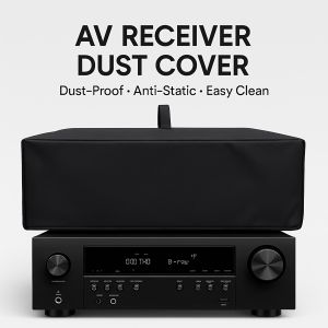 Anti-Static AV Receiver Dust Cover Fits Most Receivers Amplifiers & Stereo Panels Easy-Clean for Home Theater & Studio