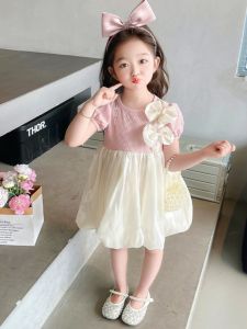 Váy Công Chúa Mùa Hè Cho Bé Gái Có Nơ Kép Quần Áo Biểu Diễn Váy Mùa Hè Cho Trẻ Em Bé Gái 2-5 Tuổi Váy Trẻ Em Mới 2025