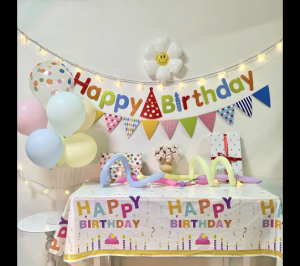 ส่งสินค้าทุกวัน ผ้าปูโต๊ะ ฟิล์ม PET อลูมิเนียม ผ้าปูโต๊ะลายการ์ตูน ใช้แล้วทิ้ง ผ้าคลุมโต๊ะ สี่เหลี่ยม ทำความสะอาดง่าย ใช้ตกแต่งงานวันเกิด