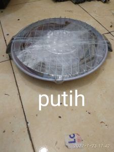 Happy grill roster PUTIH panggangan sosis bakar bbq serbaguna ukuran 32*32*6 full almunium couting