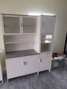 ตู้ครัวอลูมิเนียมแท้ 100% / TOP หินแกรนิต มีตู้ข้าง / 150 CM