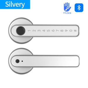 Smart Door Lock Handle With Fingerprint Key card Digital Door Lock Keypad Key Entry electronic lock Mobile APP Control