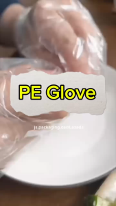 120pcs Disposable Hand Gloves PE Garden BBQ Plastic Clear Food Safe Multi function Free Size Sarung Tangan Dapur