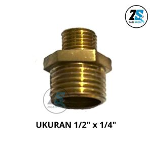 Double Nepel Nipple Neple Naple Nepple Kuningan Drat Luar Berbagai Ukuran