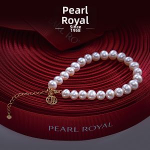 NANZHUGONG | Lucky Freshwater Pearl Bracelet with 925 Silver Charm Strong Luster Oval Pearl