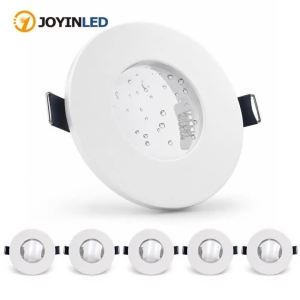JOYINLED 2/6 CÁI Giá Đỡ GU10 Khung Đèn Âm Trần Tròn IP65 Viền Trần Bằng Nhôm Chống Nước Cho Đèn LED Âm Trần Phòng Tắm