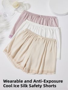 Miiow | Ice Silk Womens Underwear Summer New Style Breathable Soft Skin-friendly Ladies Boxer Shorts Comfortable Mid Waist Briefs