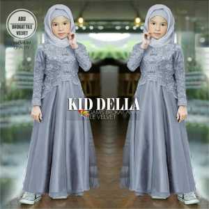 CODPakaian Gamis Anak Perempuan/Maxi Della Kids 2variant/4-6Tahun/7-9Tahun/Pakaian Muslim Anak Wanita/GoodQuality