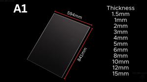 Acrylic DIY A1 Kepingan Akrilik Potong Custom DS BRAND M2