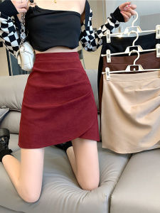 Plus Size Ruched Asymmetrical Skirt Womens Summer Plus Size Ladies Slim Looking Covering Elastic High Waist Bodycon Dress A- line Skirt