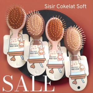 Sisir rambut anti kusut bantalan empuk motif karakter lucu