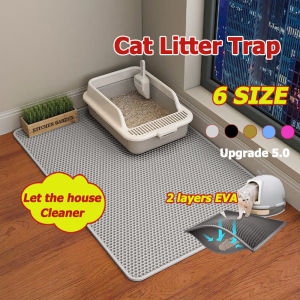 Cat Litter Mat Double Layers EVA Waterproof Large Pet Litter Mat Honeycomb Surface Litter Trapper Pad Easy Clean 120*70CM