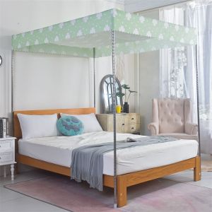 ผ้าด้านบนกันฝุ่นมุ้งกันยุงใช้ในบ้านผ้าคลุมสีเทากันตกผ้าคลุมกันฝุ่นเป่าตรงลมเครื่องปรับอากาศด้านบนเตียงบังแสงสดใสน่ารัก