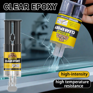 Transparent Epoxy Resin AB Glue  5-min Dry Multi-Surface High Adhesive Waterproof Glue Metal Plastic Ceramic Resin Repair Glue