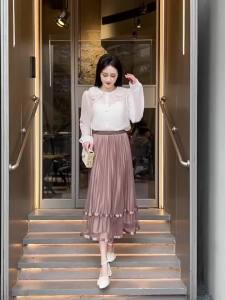 ROK PANJANG WANIITA DEWASA MUTIARA PITA PILSKET TERBARU KARET MELAR BAWAHAN TERBARU MURAH MEWAH BERKUALITAS