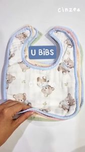 8 Layer Cotton U Bib Baby Bib Handkerchief Saliva Towel Breathable High Absorbency