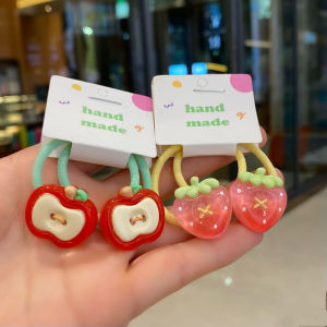 Dây Buộc Tóc Đàn Hồi Cao Hình Quả Lê Dễ Thương Cho Bé Gái Phụ Kiện Tóc Không Gây Hư Tổn Cho Tóc Dây Buộc Tóc Cho Bé Gái