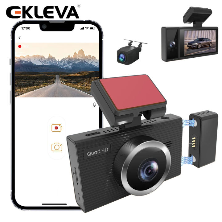 Ekleva 3 Kênh Dash Cam Cho Xe Ô Tô Máy Ảnh Wifi đầu ghi video Hộp Đen ...