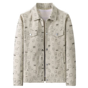 LIEYAN | Corduroy Printed Cotton Padded Jacket for Men