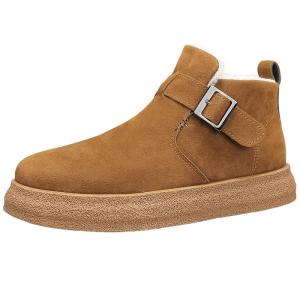 Nanjiren | Mens Winter Warm Wool Lined Snow Boots Anti-Slip Waterproof