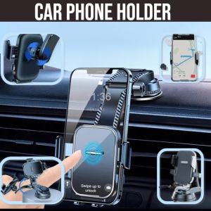 Car Phone Holder 360°Mount Stand Dashboard Holder Car Mount Heat-Resistant And Strong Suction Stable