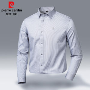 Pierre Cardin | Cotton Spring Business Casual Formal Stripe Long Sleeve Shirt