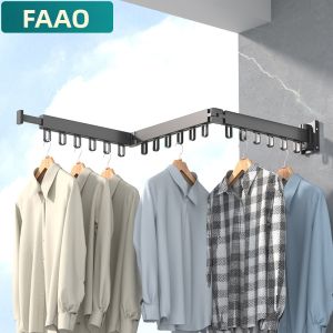 Folding Wall-mounted Extendable Retractable Clothes Drying Rack
