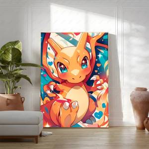 Bandai | Pokemon Peripherals Gyarados Kyogre Lapras Anime Wall Art Canvas Poster