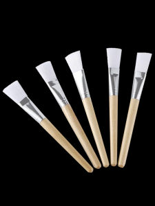 Beauty Salon Wooden Handle Brush Facial Treatment Brush Mask Brush 1 Piece Powder Foundation Brush Health Club Skin Care Tools Medicine Brush