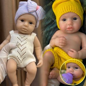 33 ซม.เปิดตาสาว Loulou ซิลิโคน Reborn ตุ๊กตาทารกสามารถเปิดปาก 3D ทาสีผิว ของขวัญสะสมสําหรับเด็ก Keepsake