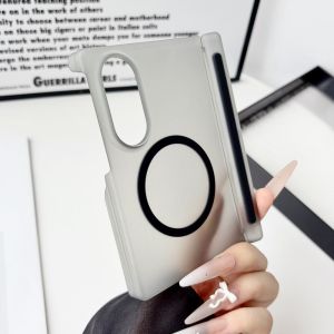 szhaiyu | Frosted Transparent Phone Case For Samsuang Galaxy Z Fold 8 7 6 5 4 Ultra TriFold For Magsafe Magnetic Hinge Protection Cover