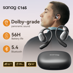 Sanag C16S Bluetooth 5.4 Wireless Headphones Open Ear OWS Earphones HiFi Sound Flash-sale Choice Headset TWS Earbuds