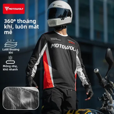 MOTOWOLF | Bộ Đồ Đi Mô Tô Kháng Khuẩn Thoáng Khí Khô Nhanh