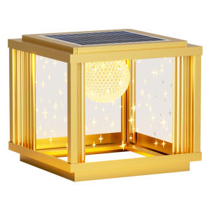 VINCAN | Solar Powered Copper Gate Pillar Light