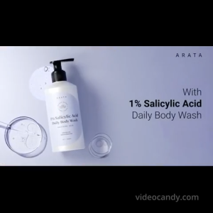 Arata 1% Salicylic Acid Body Wash For Bacne Bumpy & Strawberry Skin 300ml