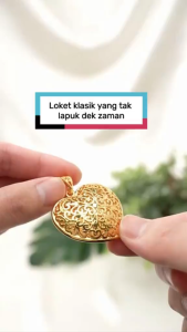 LOKET Love Kerawang Saduran Emas 24K Zhulian