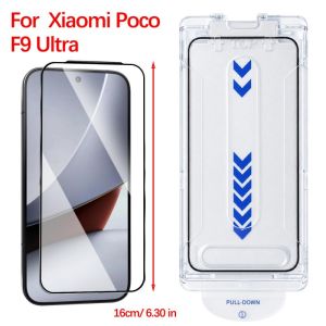 Screen Protector with Dust Removal Chamber for POCO F9 Series HD Clear Shockproof Easy Install Anti Glare Film