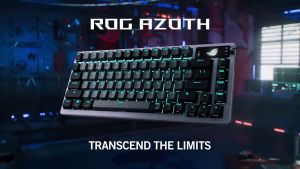 ASUS ROG Azoth 75% Wireless Custom Gaming Keyboard - 3 Layer Dampening Hot Swappable Pre-lubed switches & stabilizers OLED Display PBT Keycaps