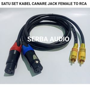 SEPASANG KABEL JEK AUDIO MIXER KE POWER 2 XLR FEMALE TO 2 RCA MALE HARGA 2 KABEL TERLARIS