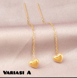 Anting jurai panjang titanium anti karat stainless steel