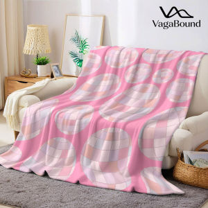 BILIBILI | Pink Disco Flannel Blanket Warm Soft Halloween Christmas Decorative Couch Warm Cozy All-Season Gift