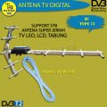 Zetclear Antena tv digital paket lengkap plus kabel 10mtr 15mtr 20mtr. 