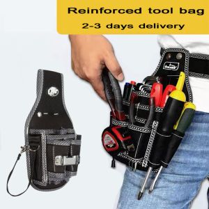 【COD&Local】New Durable Waist Tool Belt Pouch with 9-Compartment Screwdriver Kit for Electricians Quick-Release Easy-Carry Fast Delivery