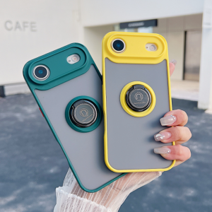 Luxury Magnetic Metal Ring Holder Case for iPhone 17 Air 16E 15 14 13 Mini 12 11 17 Pro Max Plus Shockproof Silicone Phone Cover