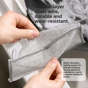 CHAHUA | Oil-Resistant Durable Kitchen Cleaning Steel Wool Scrubbing Cloth