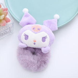 【Ready Stock】Kuromi Korean Hair Tie Plush Hair Ring Girls Scrunchie Hair Rope High Ponytail